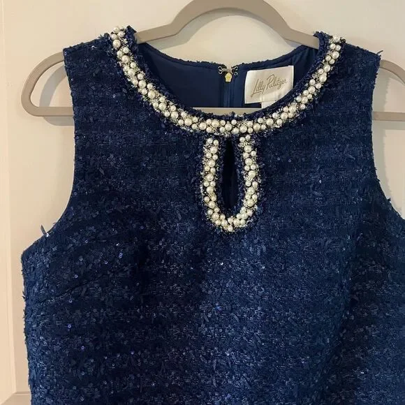 Lilly Pulitzer Ronan Metallic Tweed Romper Size 4 - Picture 8 of 15